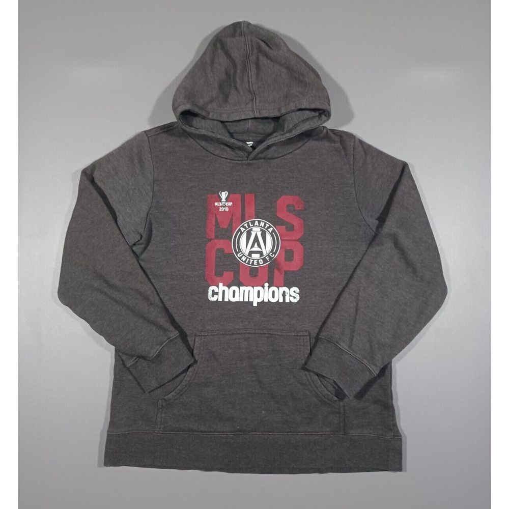 Atlanta United Hoodie Womens L Gray Pullover 2018 MLS cup Champion - Picture 1 of 4